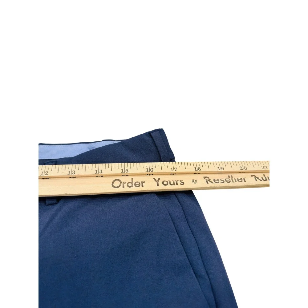 Peter Millar Crown Crafted Mens Size 34x28 Blue Flat Front Dress Pants 34x28